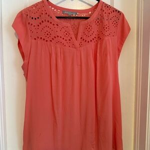 Daniel Rainn Pink Embellished Bib Collar Blouse